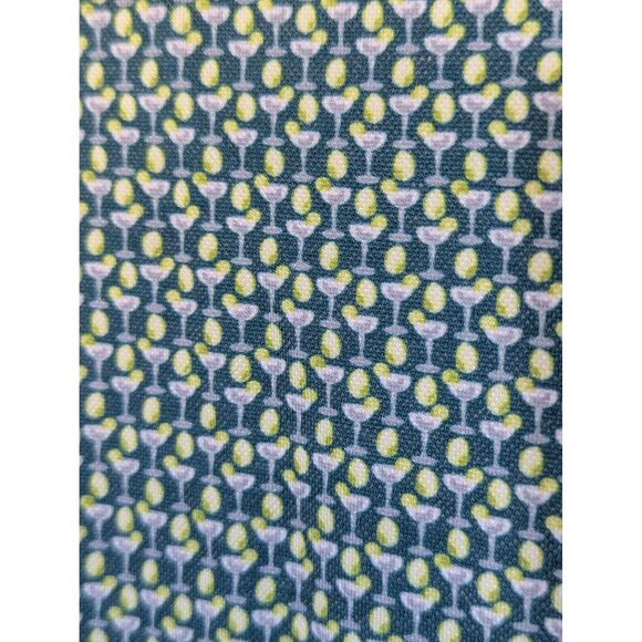 Walter Hagen Mens Golf Polo Shirt S Green/Yellow Martini Print Polyester Short S - Picture 2 of 4